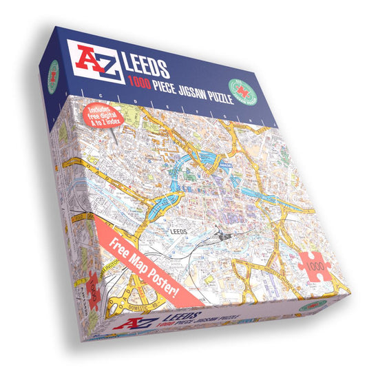 A-Z Map of  Leeds 1000 Piece Jigsaw