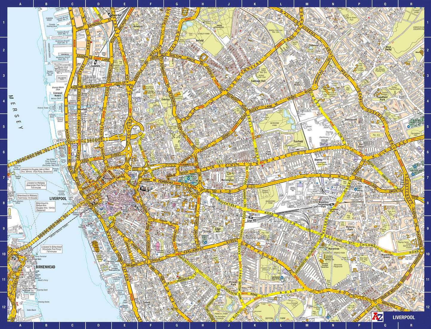 A to Z Map of Liverpool 1000 Piece Jigsaw
