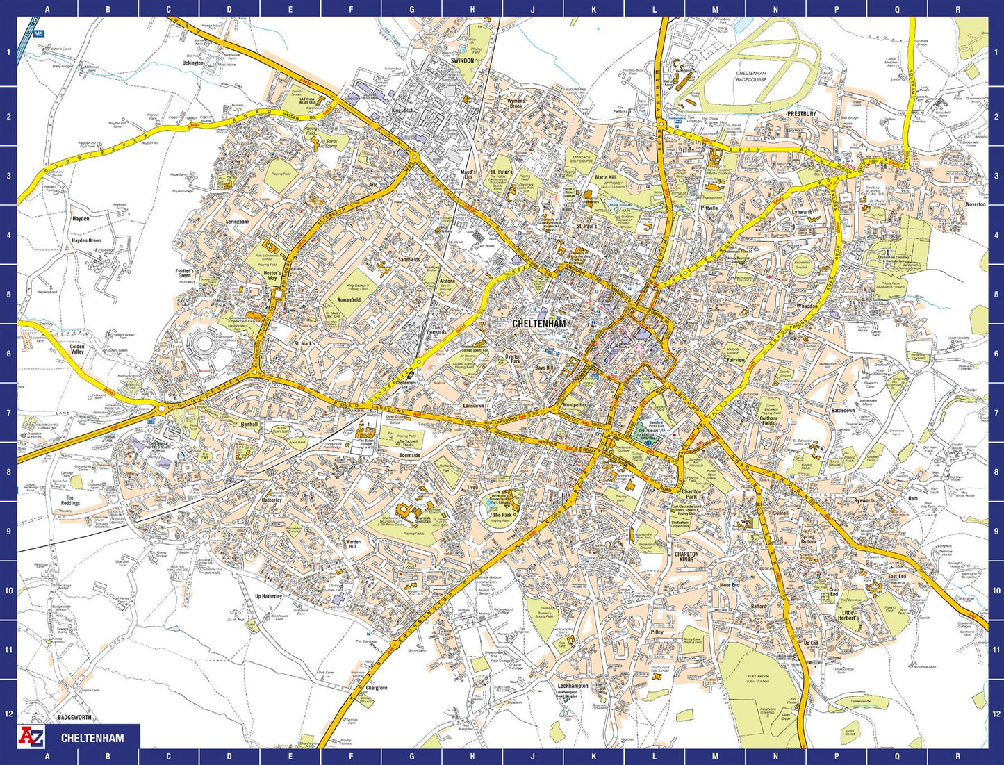 A to Z Map of Cheltenham 1000 Piece Jigsaw
