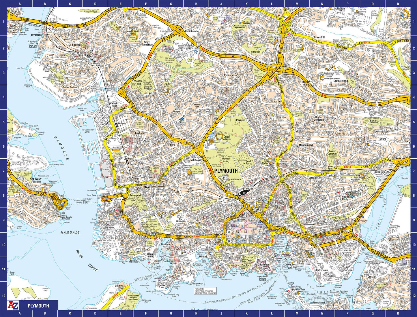 A to Z Map of Plymouth 1000 Piece Jigsaw