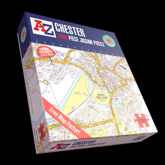 A-Z Map of  Chester 1000 Piece Jigsaw