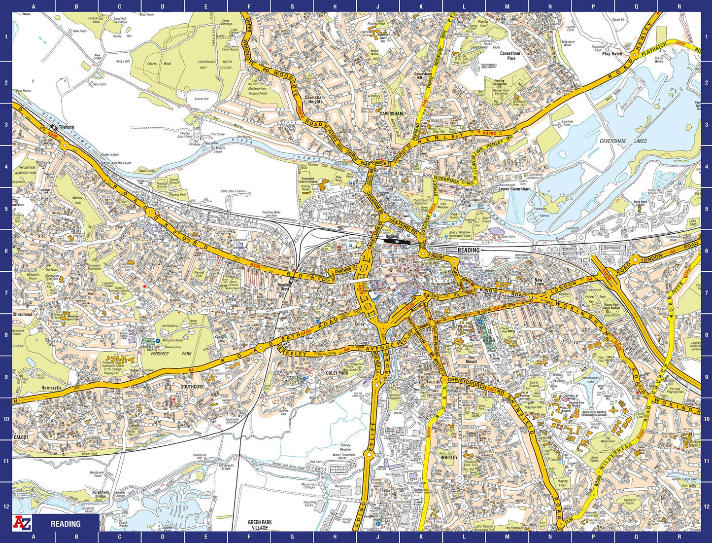 A to Z Map of Reading 1000 Piece Jigsaw