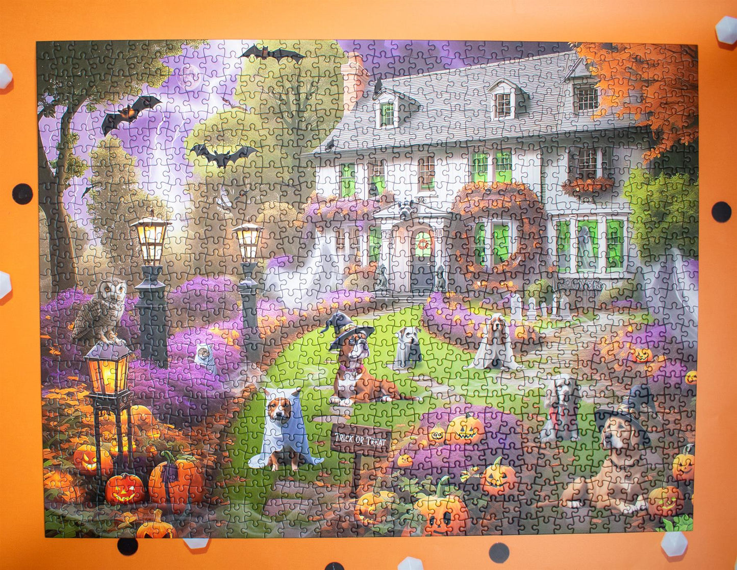 Dogs at a Haunted House 1000 Piece Jigsaw Puzzle