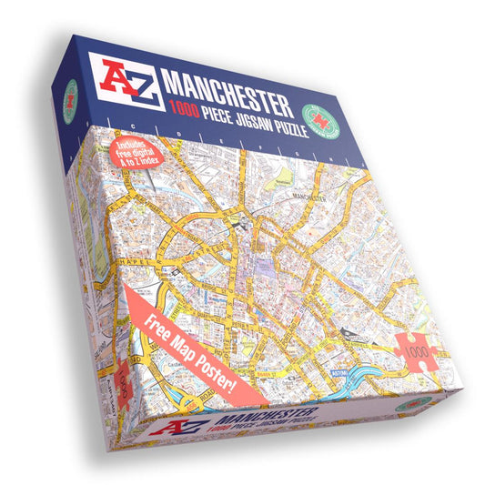 A-Z Map of  Manchester 1000 Piece Jigsaw
