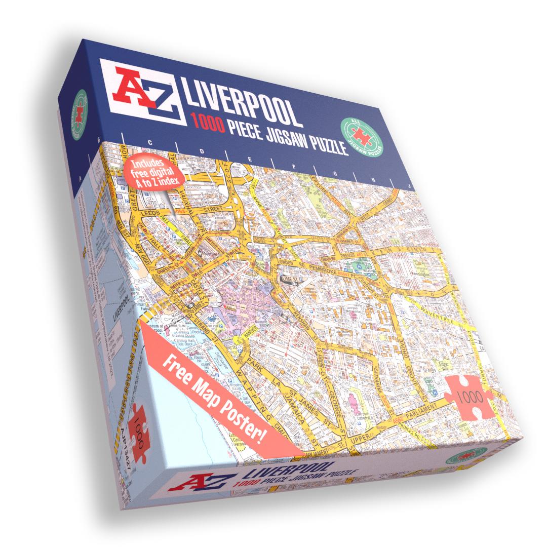 A to Z Map of Liverpool 1000 Piece Jigsaw Trade Jigsaws All Jigsaw