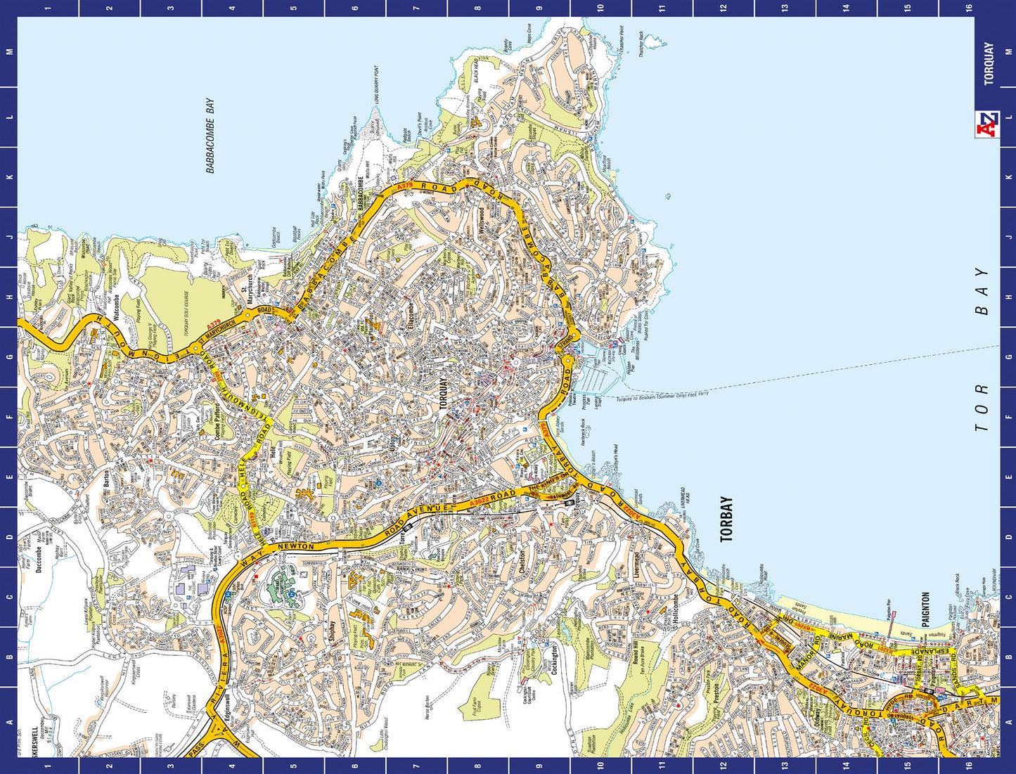 A to Z Map of Torquay 1000 Piece Jigsaw
