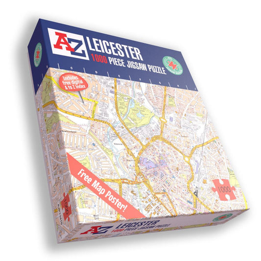 A-Z Map of  Leicester 1000 Piece Jigsaw
