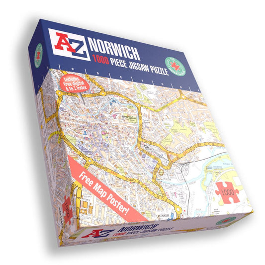 A-Z Map of  Norwich 1000 Piece Jigsaw