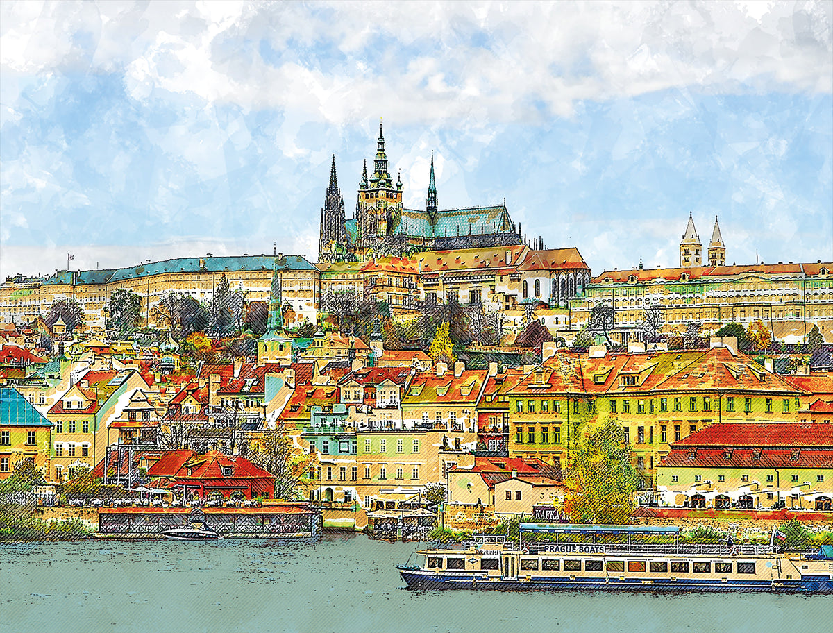 A Boat Trip in Prague 1000 Piece Jigsaw Puzzle