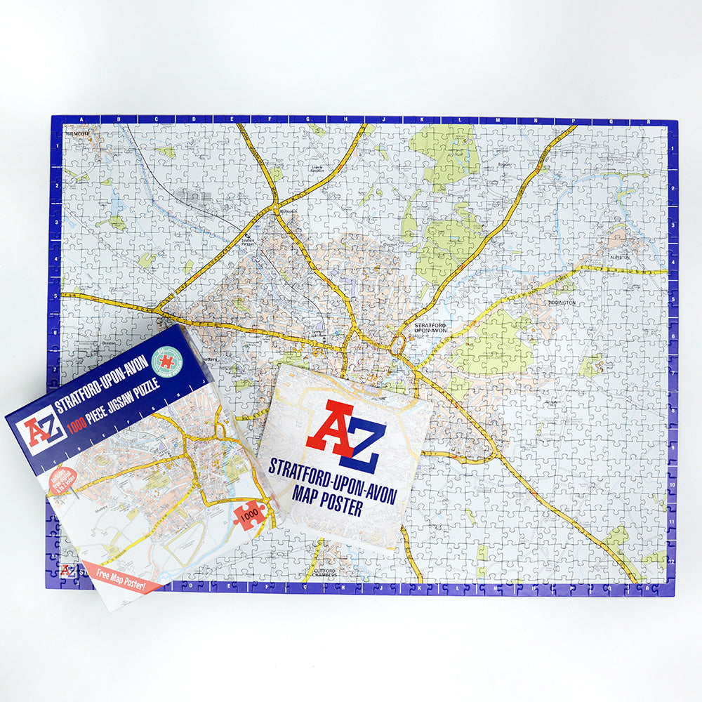 A-Z Map of Stratford-upon-Avon 1000 Piece Jigsaw