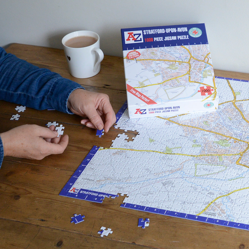 A-Z Map of Stratford-upon-Avon 1000 Piece Jigsaw