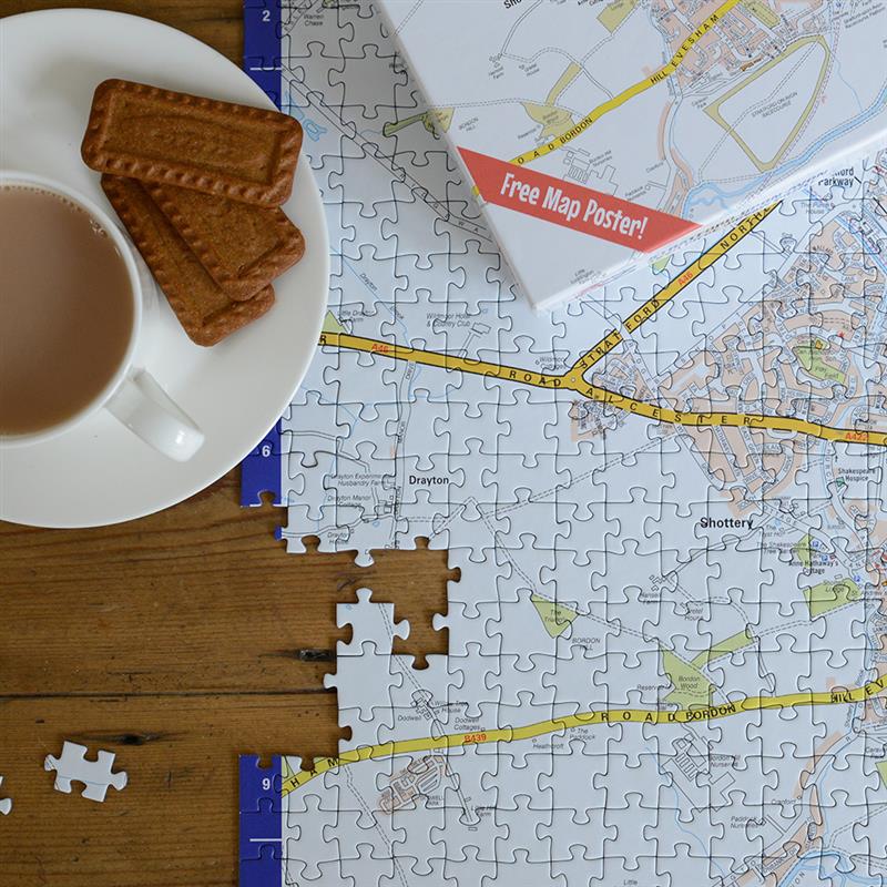 A-Z Map of Stratford-upon-Avon 1000 Piece Jigsaw