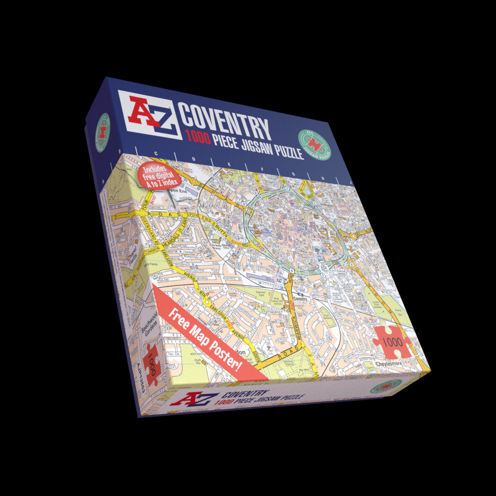 A to Z Map of Coventry 1000 Piece Jigsaw