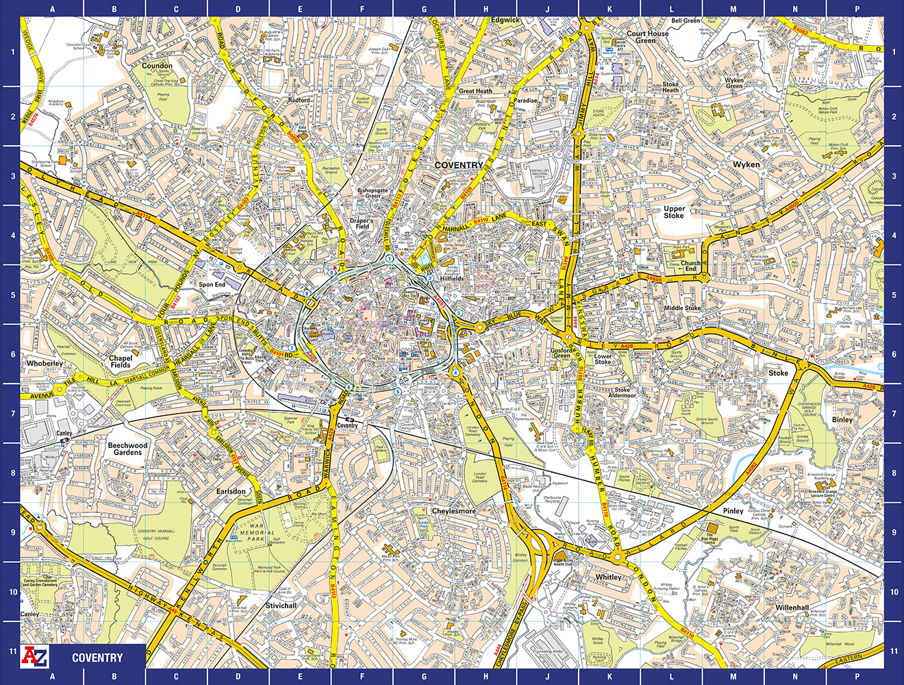 A to Z Map of Coventry 1000 Piece Jigsaw