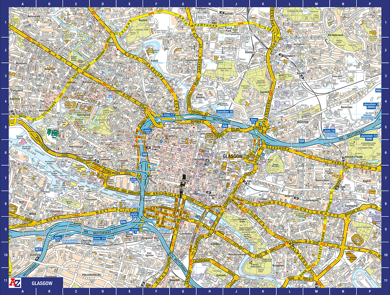 A to Z Map of Glasgow 1000 Piece Jigsaw