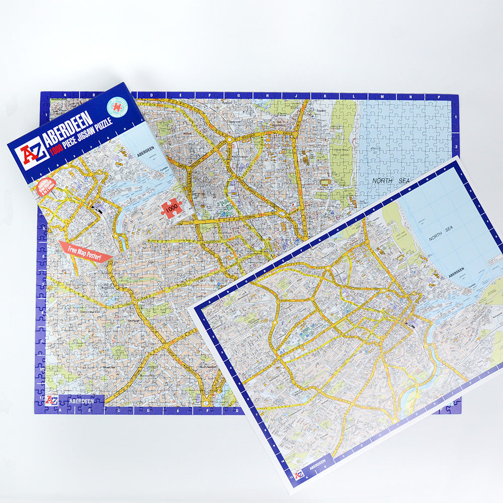 A-Z Map of Aberdeen 1000 Piece Jigsaw
