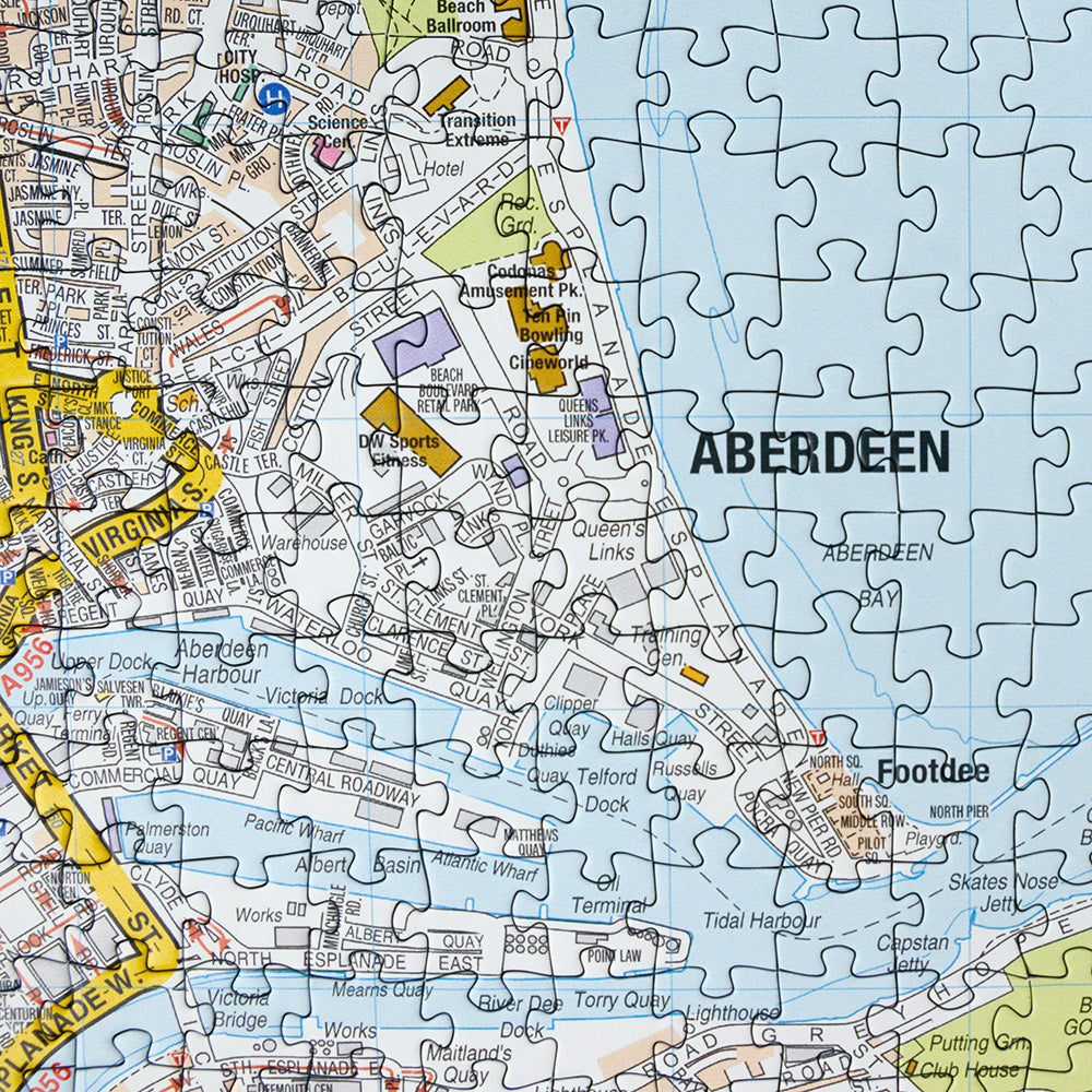 A-Z Map of Aberdeen 1000 Piece Jigsaw