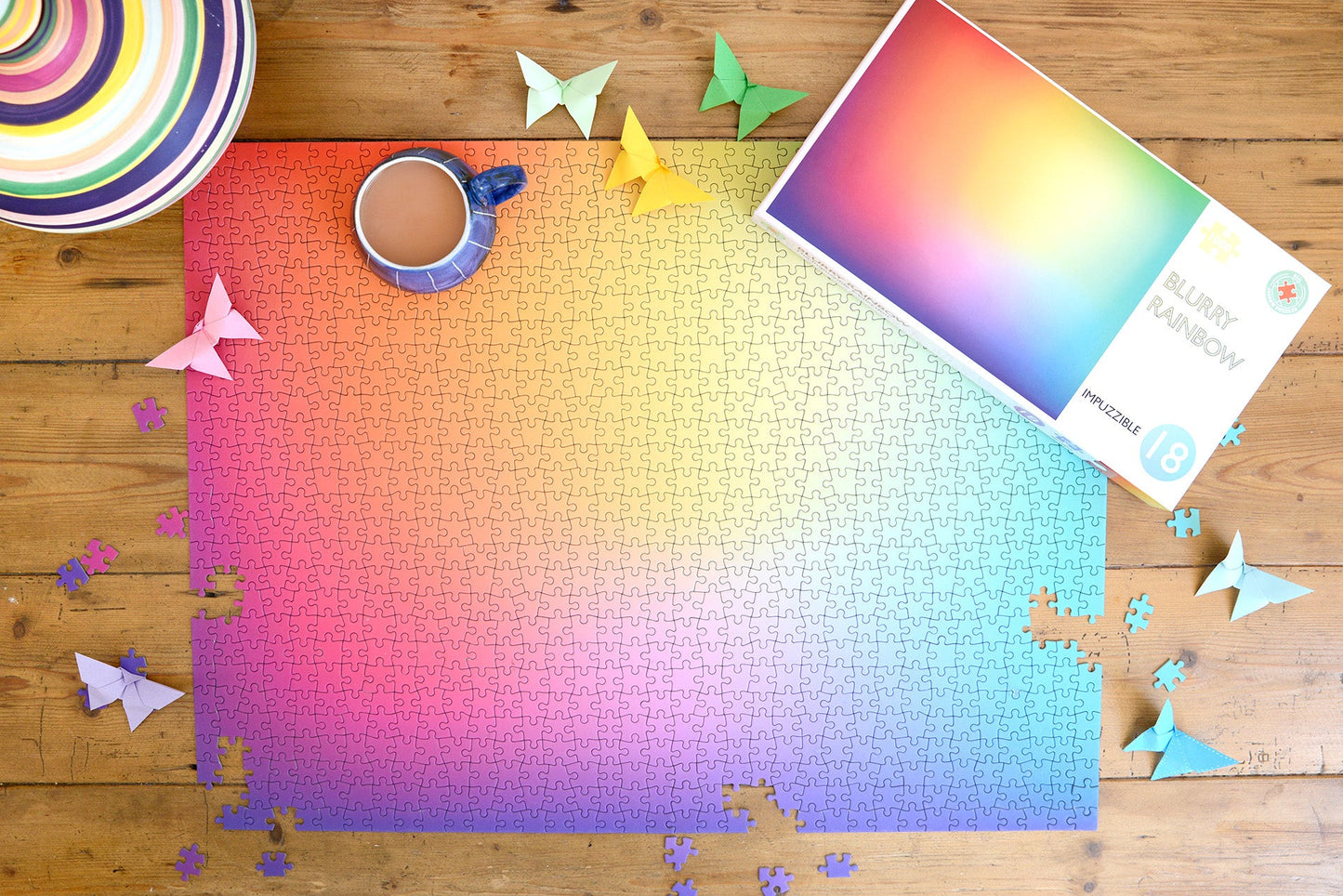 Blurry Rainbow - Impuzzible No.21 - 1000 Piece Jigsaw Puzzle