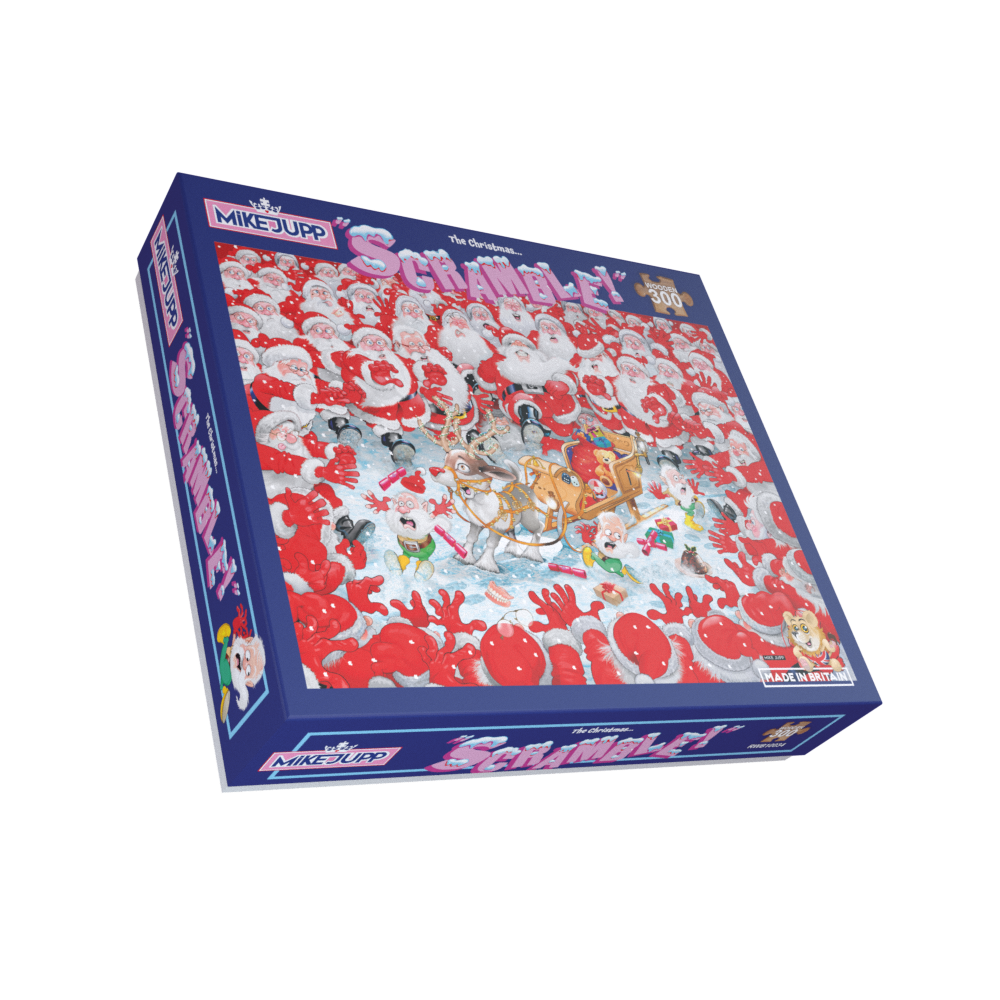 Christmas Scramble - Mike Jupp 300 Piece Wooden Jigsaw Puzzle