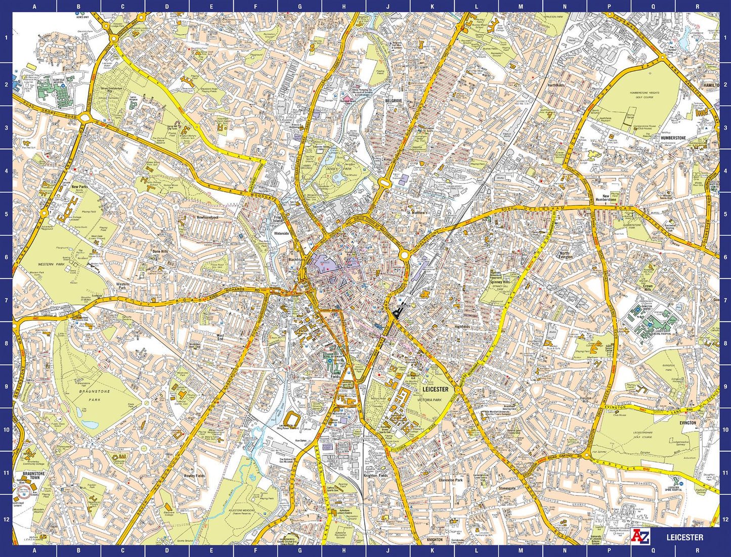 A-Z Map of Leicester 1000 Piece Jigsaw