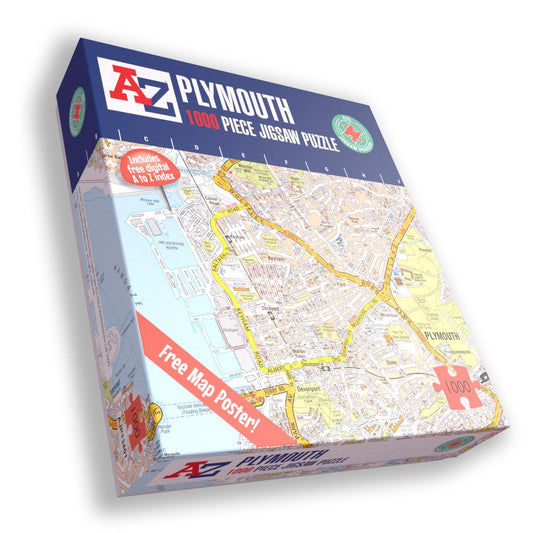 A-Z Map of  Plymouth 1000 Piece Jigsaw