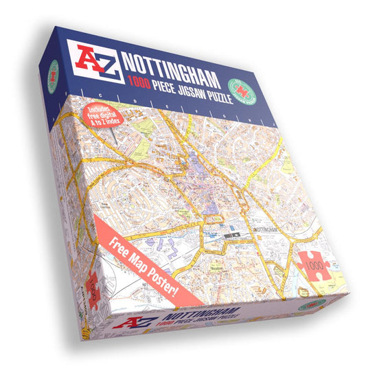 A-Z Map of  Nottingham 1000 Piece Jigsaw