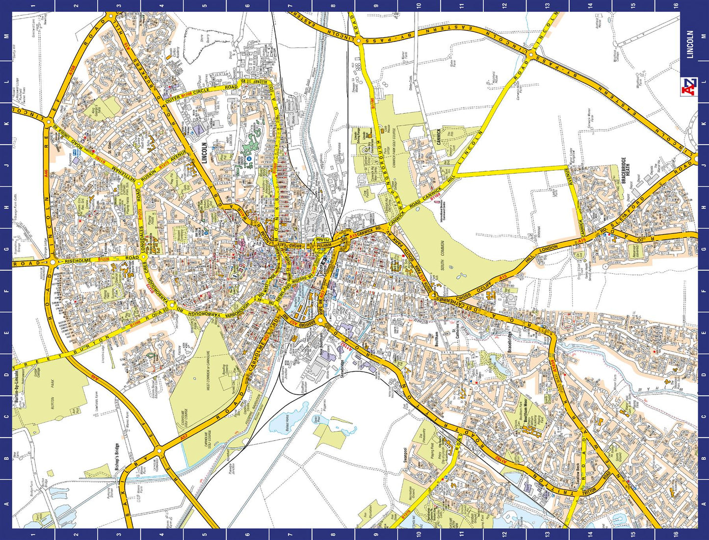 A to Z Map of Lincoln 1000 Piece Jigsaw