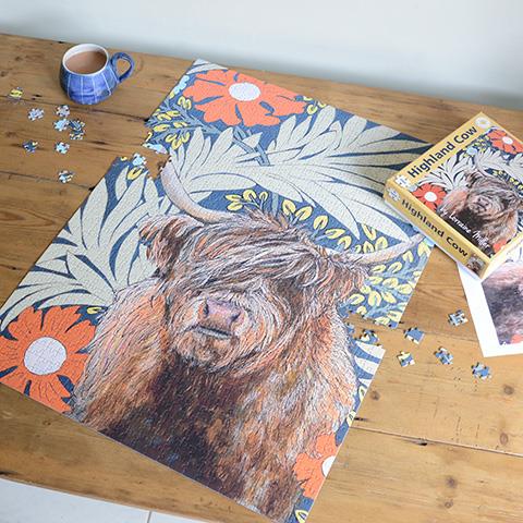 Highland Cow 1000 Piece Jigsaw Puzzle