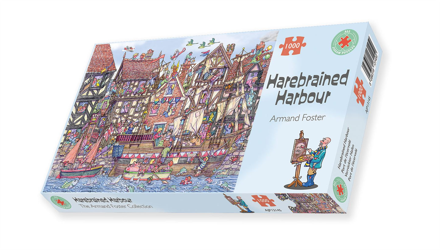 Hairbrained Harbour 1000 Piece Jigsaw Puzzle box