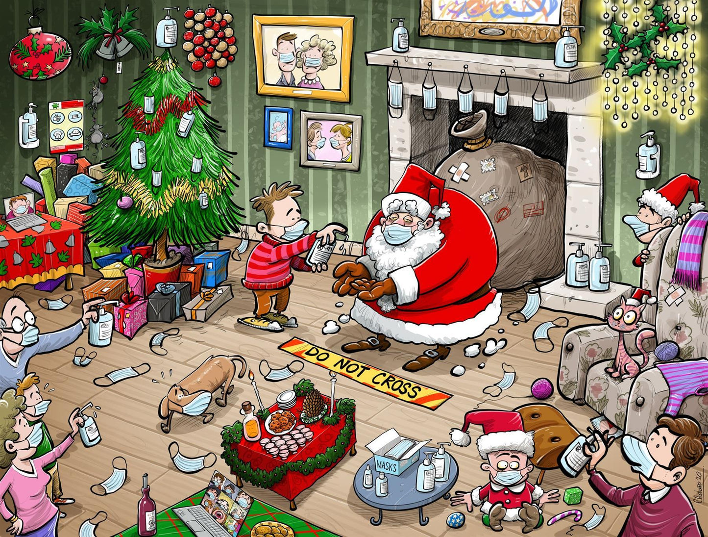 Chaos on Christmas Eve 1000 or 500 Piece Jigsaw Puzzle - Chaos no. 23