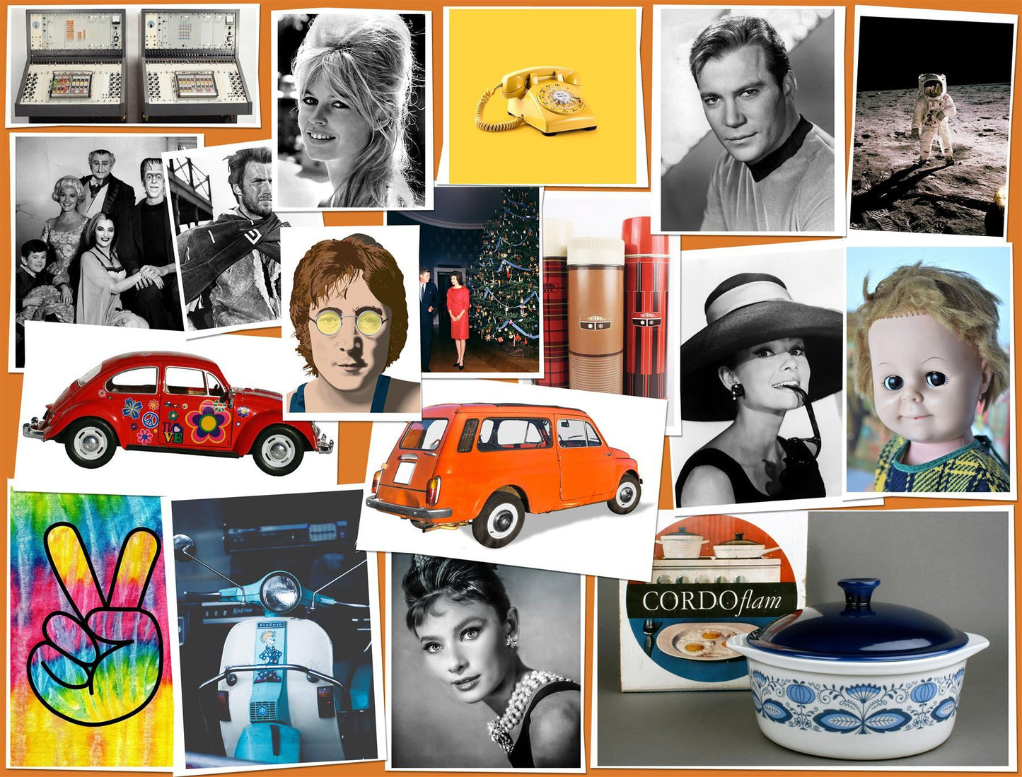 Decades - 60's 500 or 1000 Piece Jigsaw Puzzle