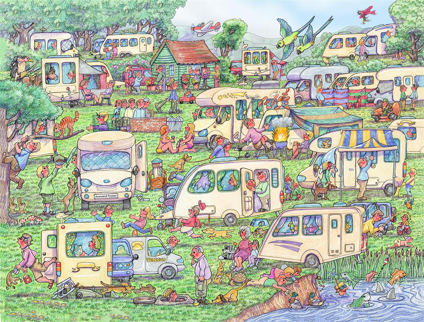 Caravan Commotion 1000 Piece Jigsaw Puzzle