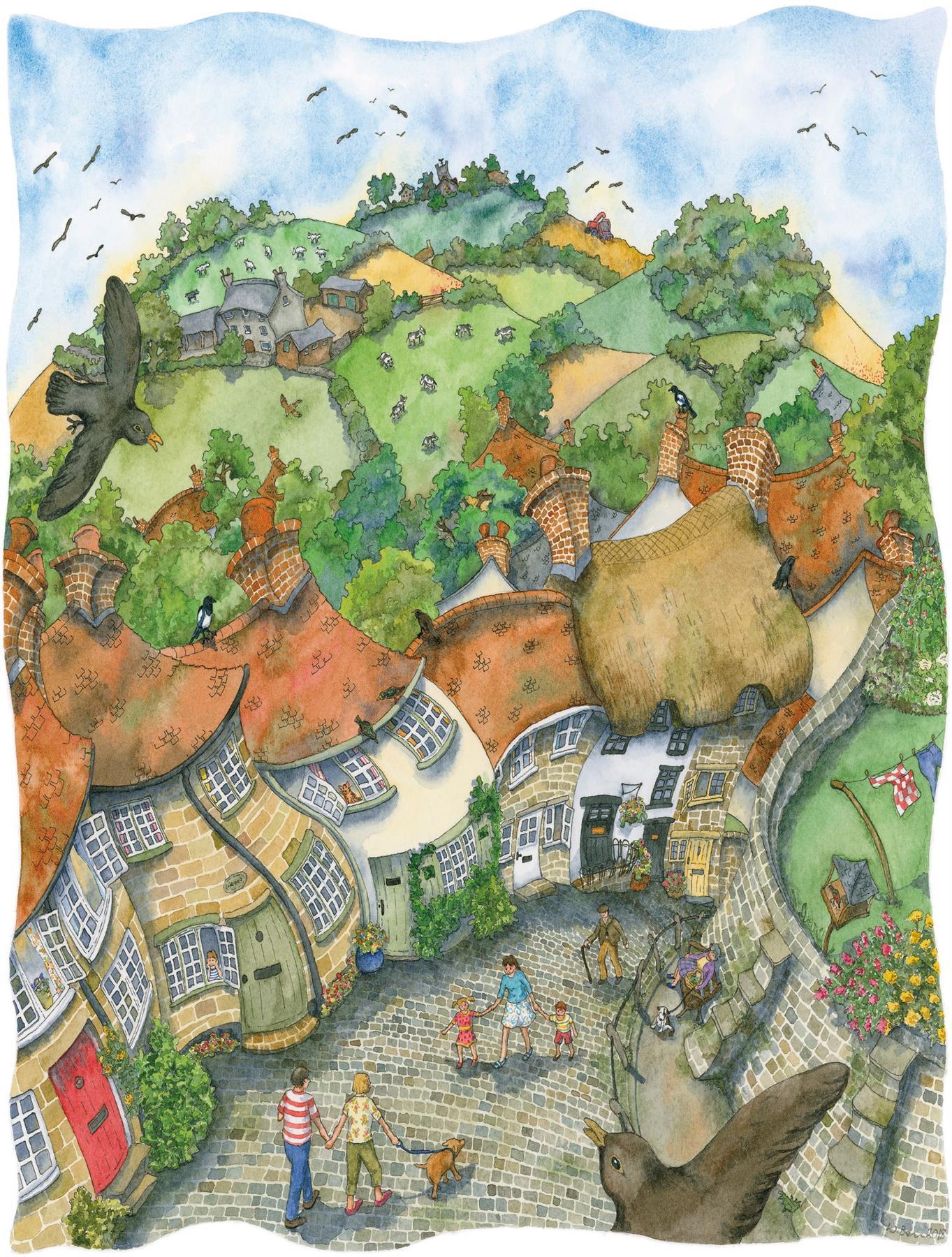 Gold Hill Shaftesbury 500 or 1000 Piece Jigsaw Puzzle