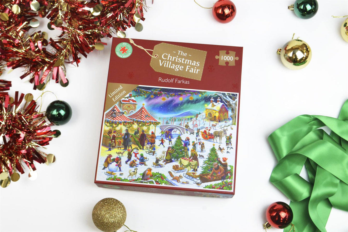 Christmas Village Fair - Rudolf Farkas 1000 or 500 Piece Jigsaw Puzzle