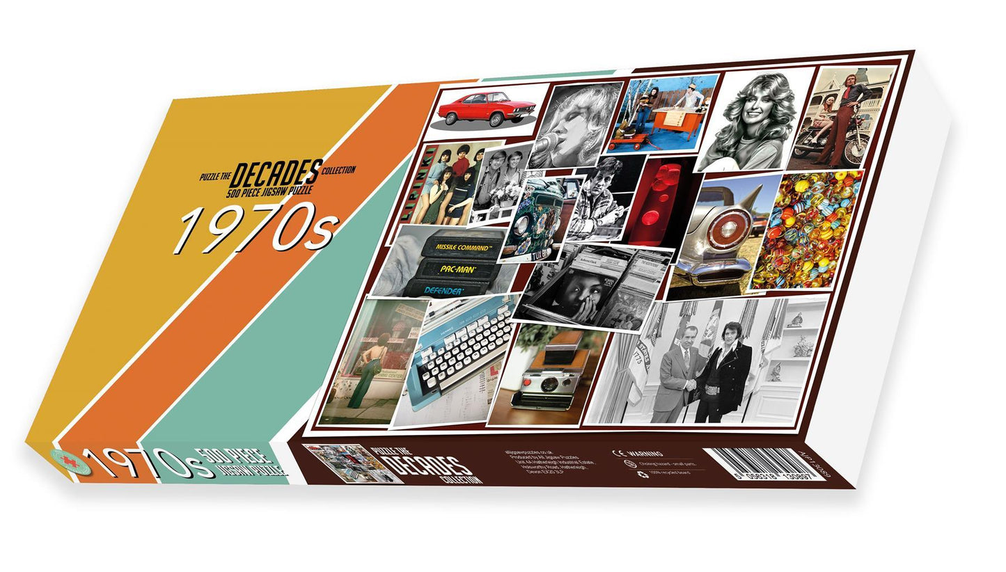 Decades - 70's 500 or 1000 Piece Jigsaw Puzzle box