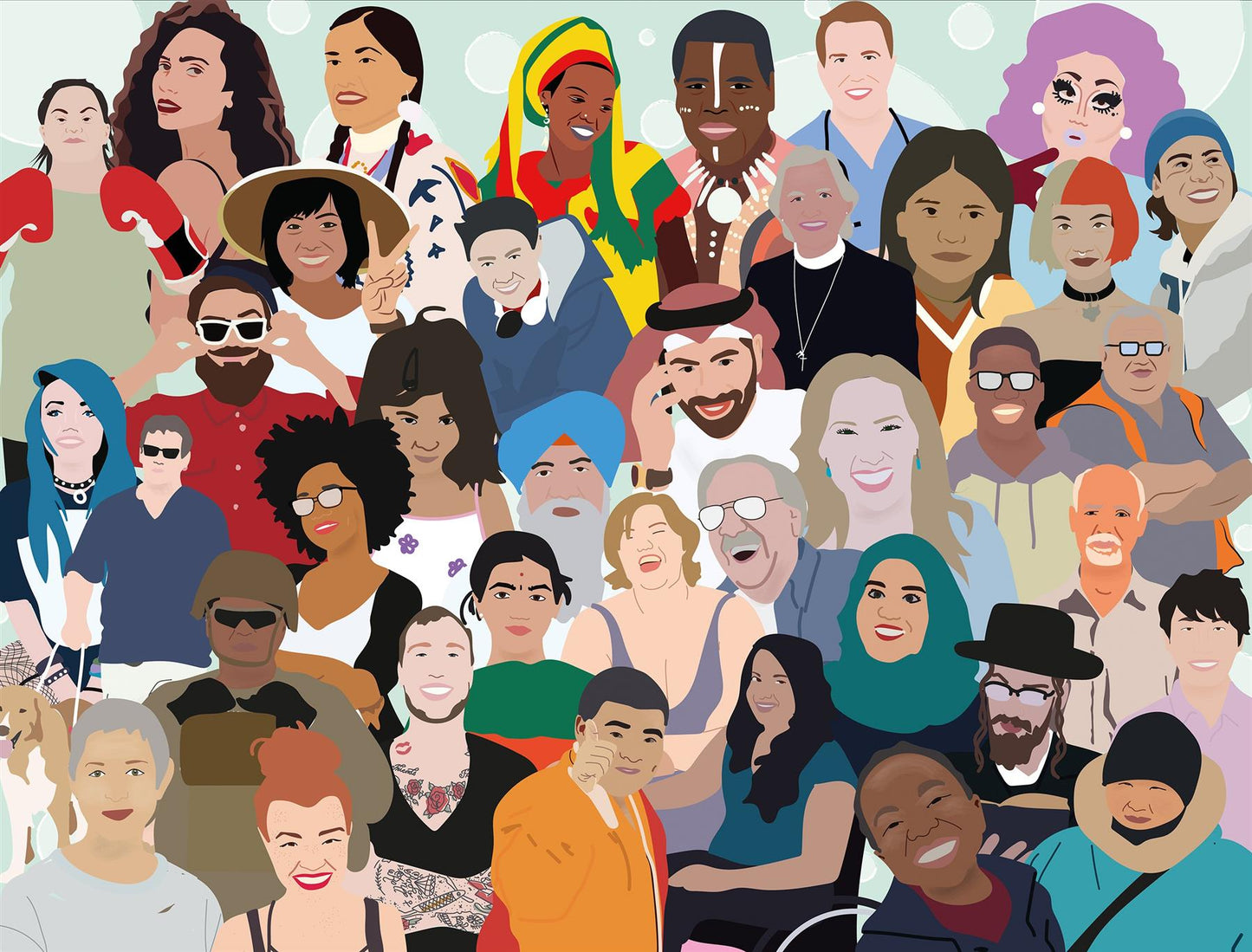 Diversity jigsaw 500 or 1000 Piece Jigsaw Puzzle