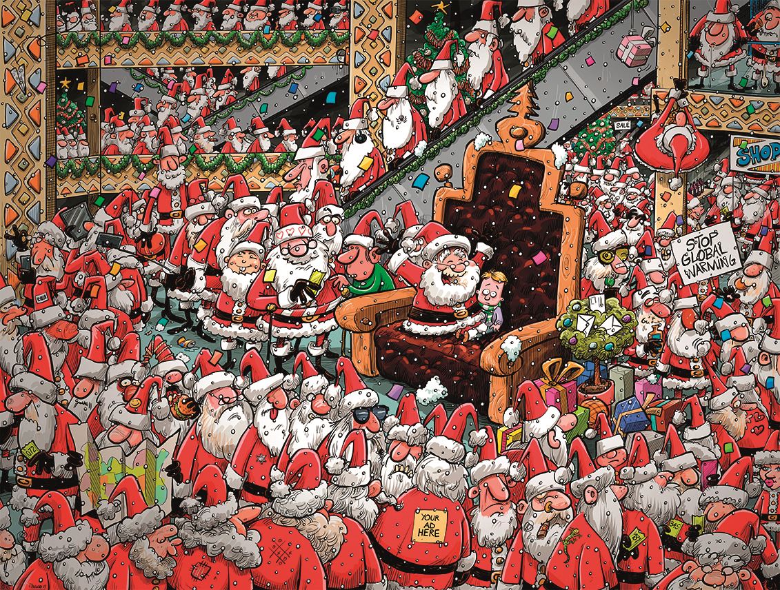 4 x 500 Piece chaos Xmas Jigsaw Puzzle