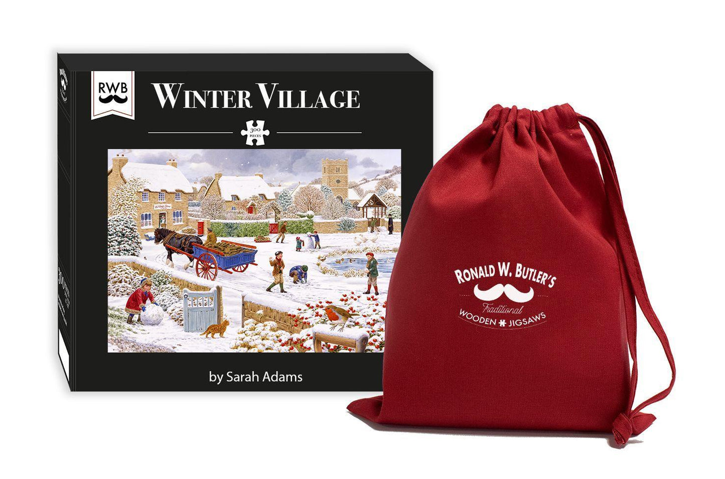 Winter Village - 300 Piece Wooden Jigsaw Puzzle