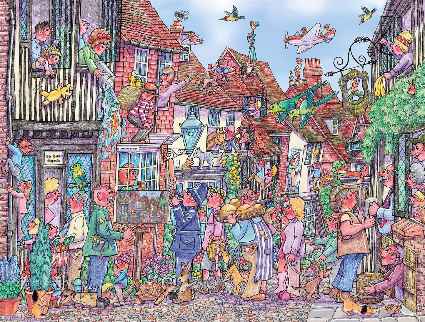 Merry Mermaid Street - Armand Foster 1000 Piece Jigsaw Puzzle