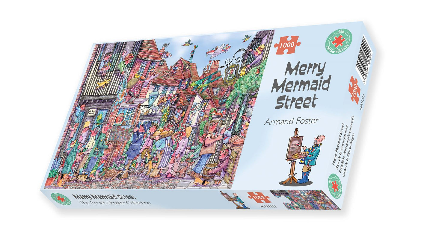 Merry Mermaid Street - Armand Foster 1000 Piece Jigsaw Puzzle
