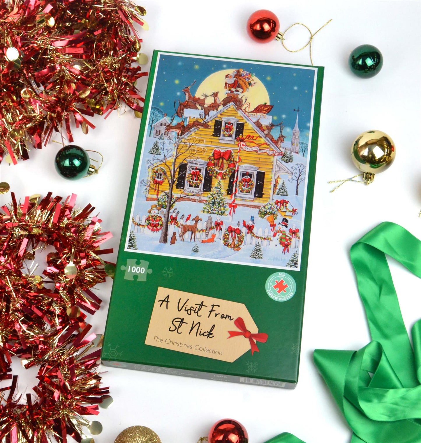 A Visit from St Nick 1000 or 500 Piece Jigsaw Puzzle life style