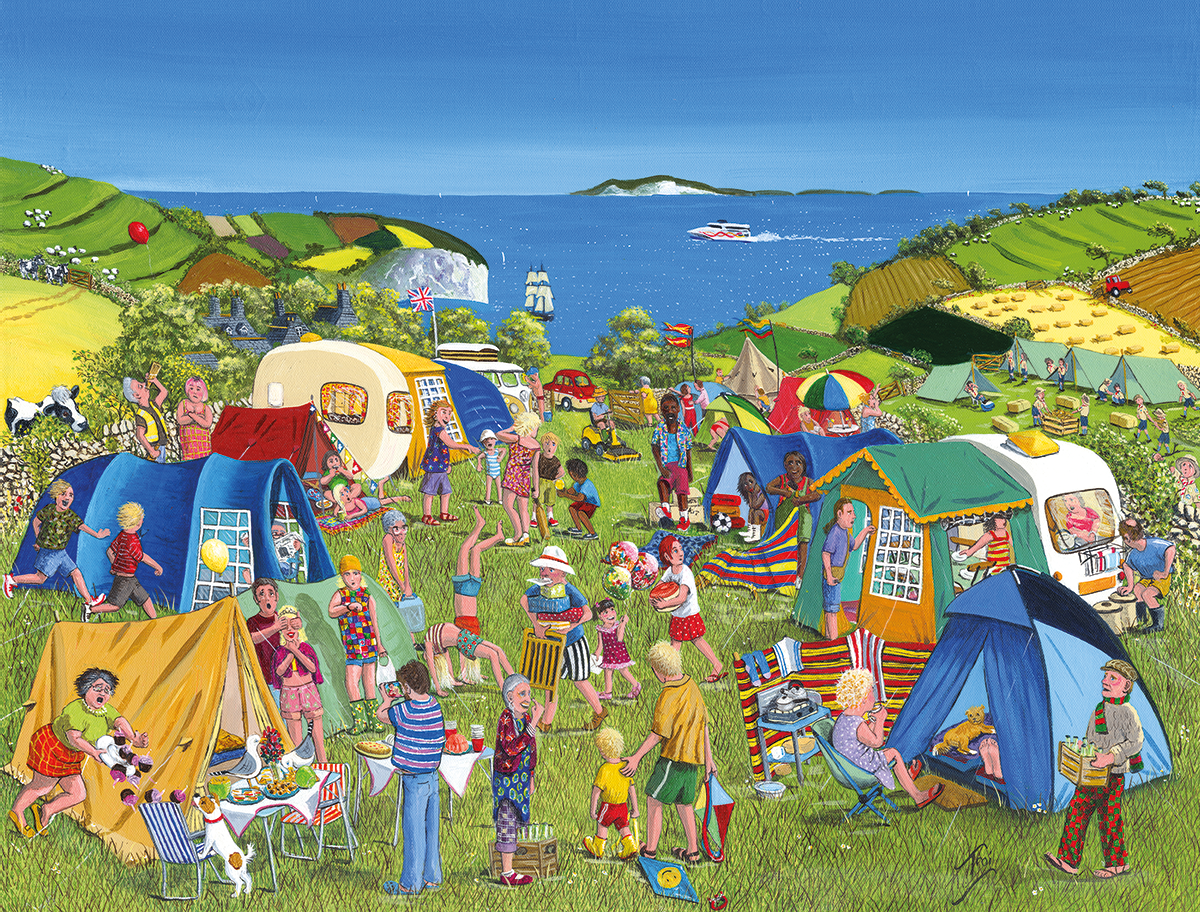 Far from the Madding Crowd – The Camping Collection – Trai Hiscock 1000 or 500 Piece Jigsaw Puzzle