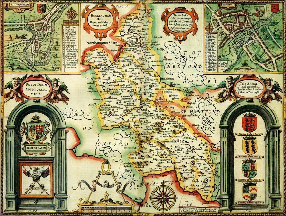 Buckinghamshire Historical Map 1000 Piece Jigsaw Puzzle (1610) - All Jigsaw Puzzles UK
- 1