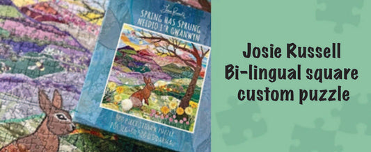 Square Bilingual Custom Jigsaw Puzzle By Josie Russell