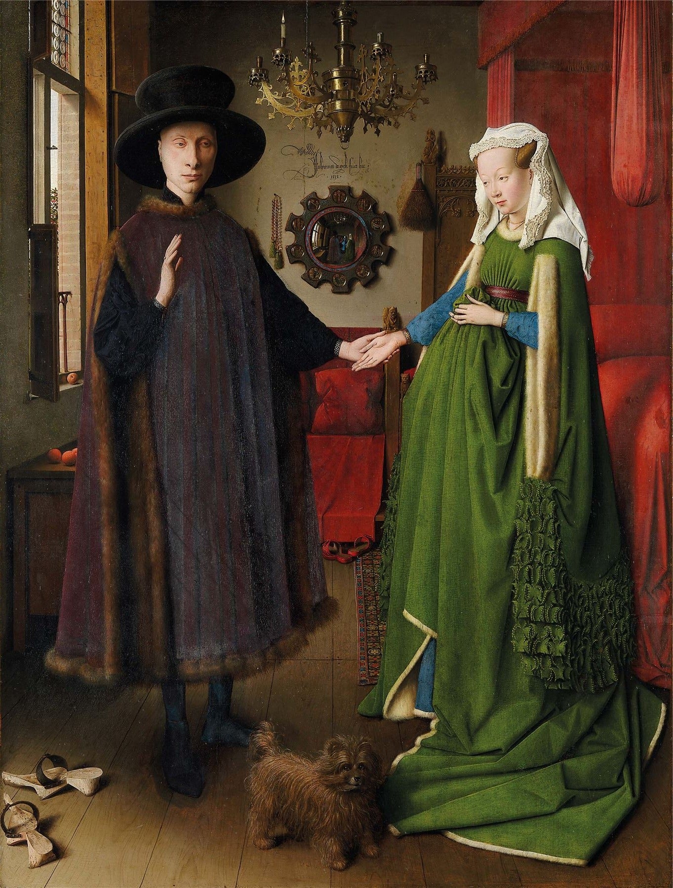 Portrait of Giovanni Arnolfini and his Wife - National Gallery 1000 Pi ...