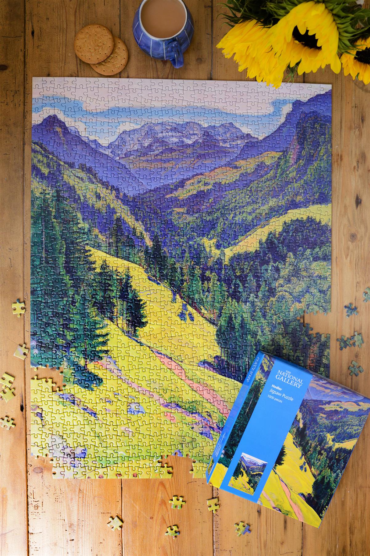 Flowers From The Valley 1000-Piece Jigsaw Puzzle By Mark Frost - Garden Center Scene, Colorful Floral Art Puzzle