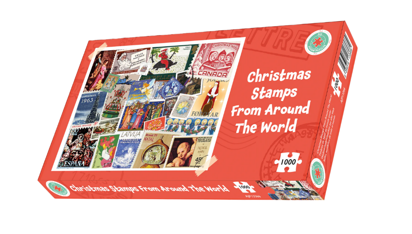 Christmas Stamps from Around the World 1000 Piece Jigsaw Puzzle