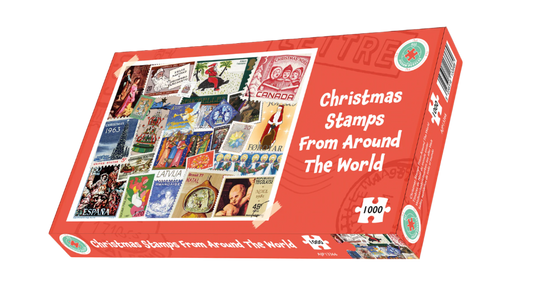 Christmas Stamps from Around the World 1000 Piece Jigsaw Puzzle