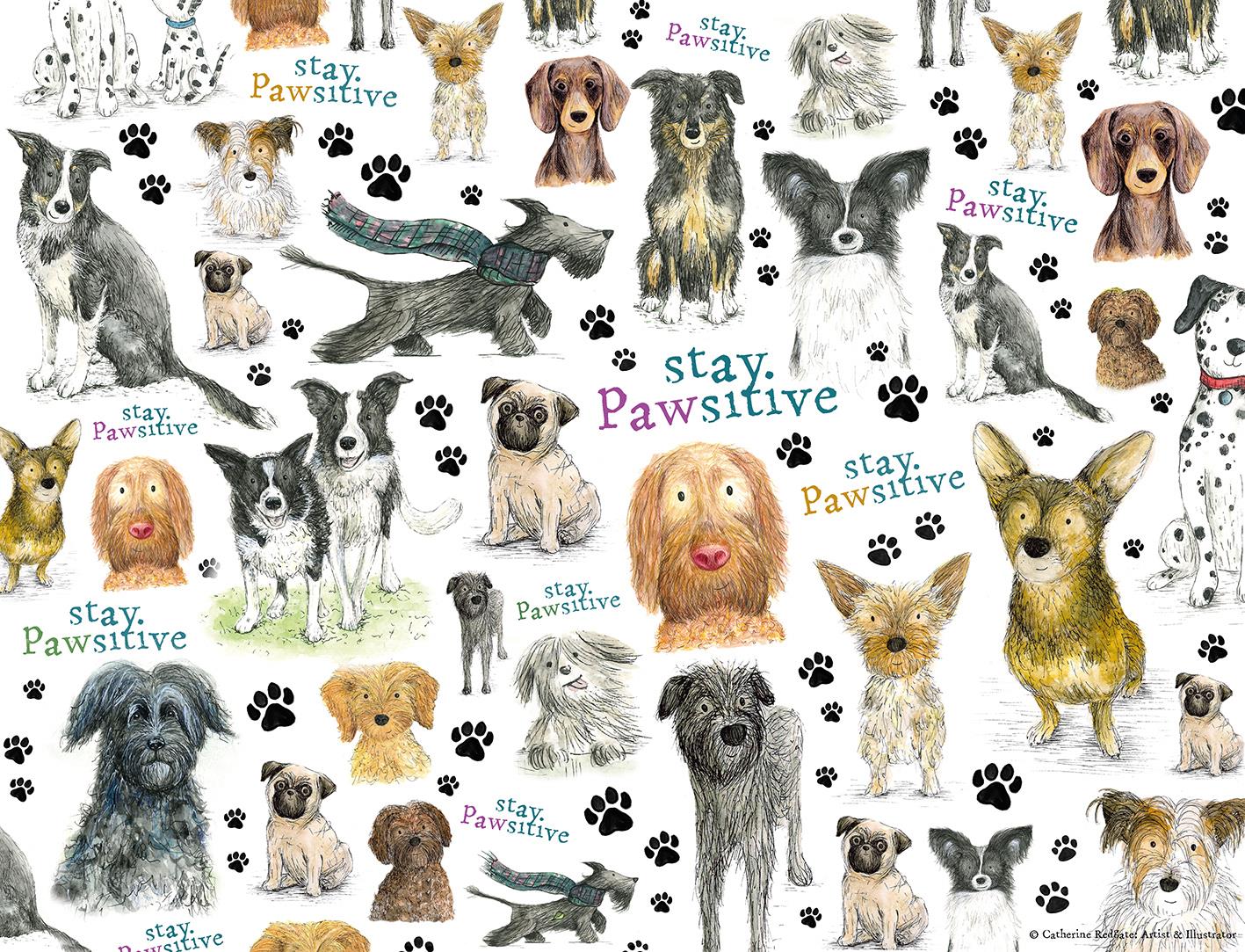 Stay Pawsitive 500 Piece Jigsaw Puzzle