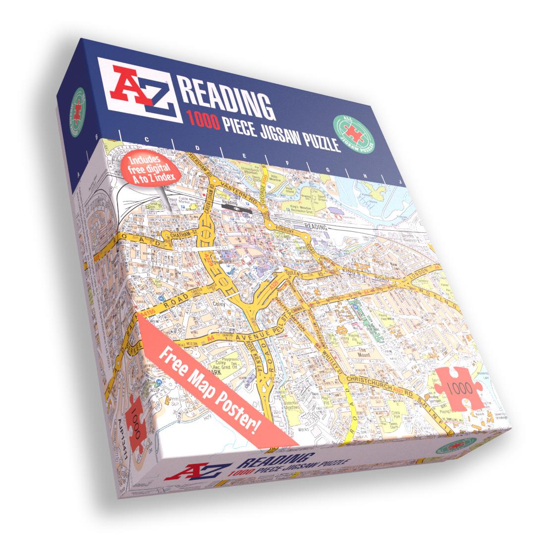 A to Z Map of  Reading 1000 Piece Jigsaw